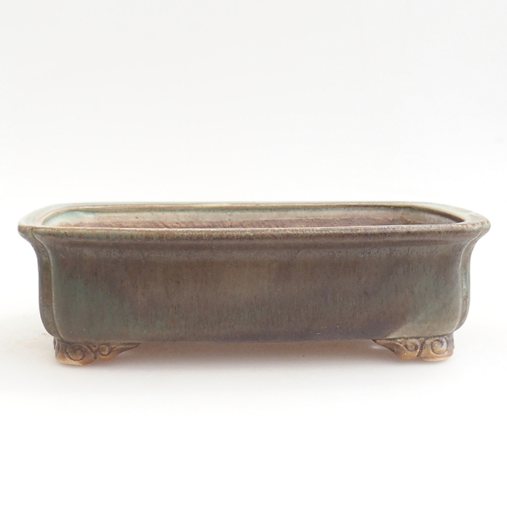 Bonsaischale aus Keramik 24,5 x 19 x 7 cm, grün