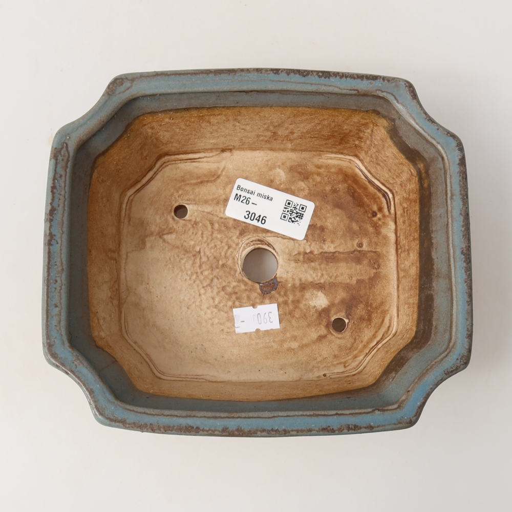 Keramik-Bonsai-Schale 18 x 15,5 x 6 cm, Farbe: Blau