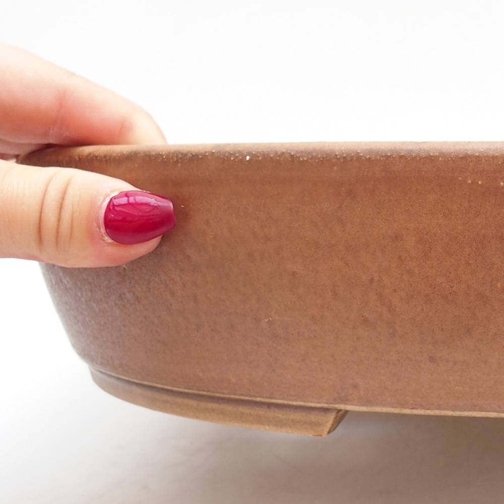 Keramik-Bonsaischale 32 x 28 x 6,5 cm, Farbe Rosa