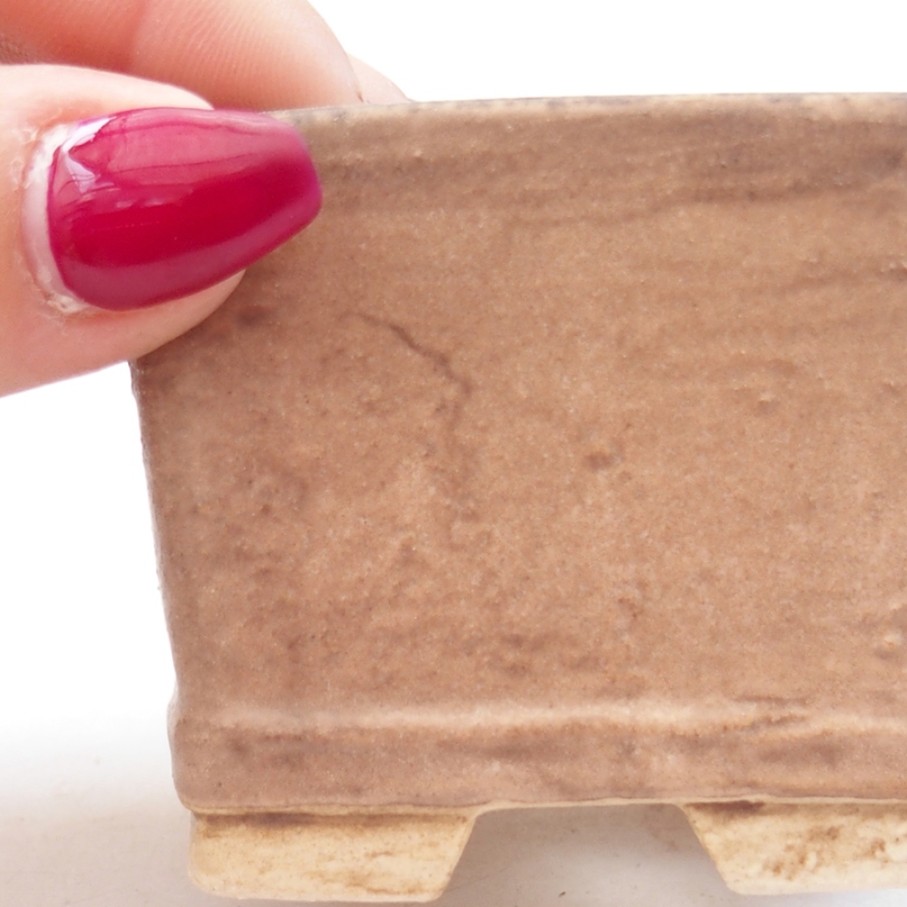 Bonsaischale aus Keramik 6 x 6 x 4,5 cm, Rose Farbe