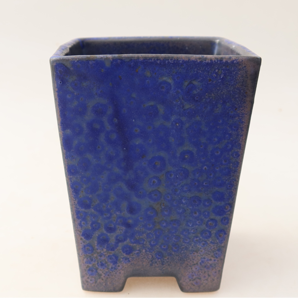 Bonsaischale aus Keramik 9 x 9 x 12,5 cm, Farbe blau