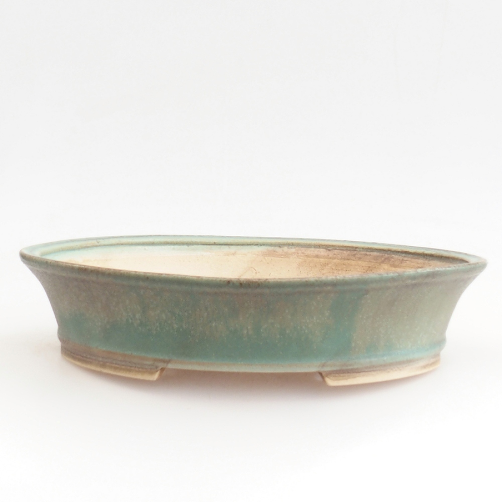 Bonsaischale aus Keramik 27 x 24 x 6 cm, grün
