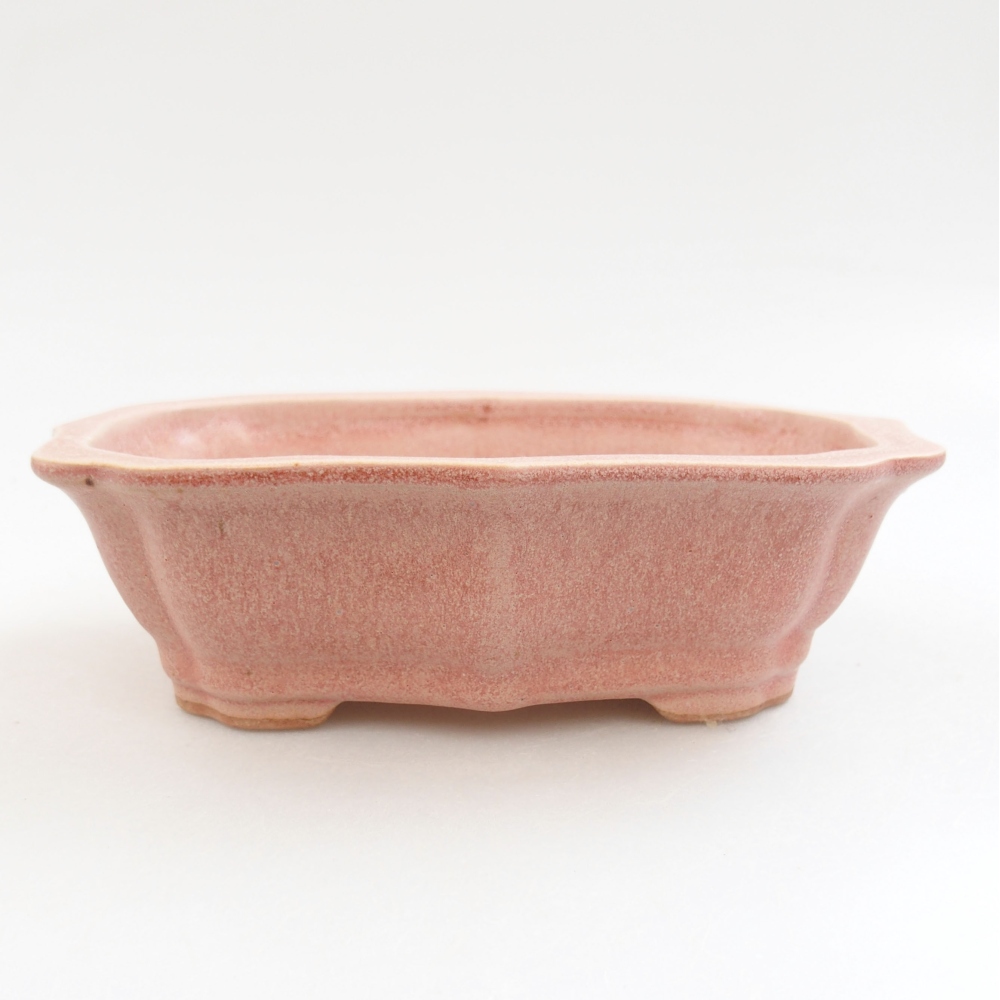 Keramik-Bonsaischale 15,5 x 11 x 4,5 cm, Farbe rosa
