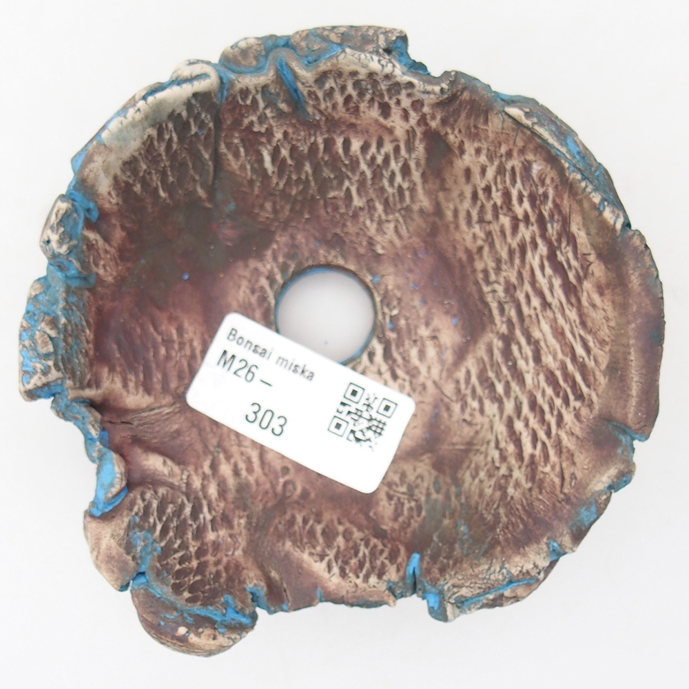 Keramische Muschel 11 x 10 x 5 cm , Farbe blau