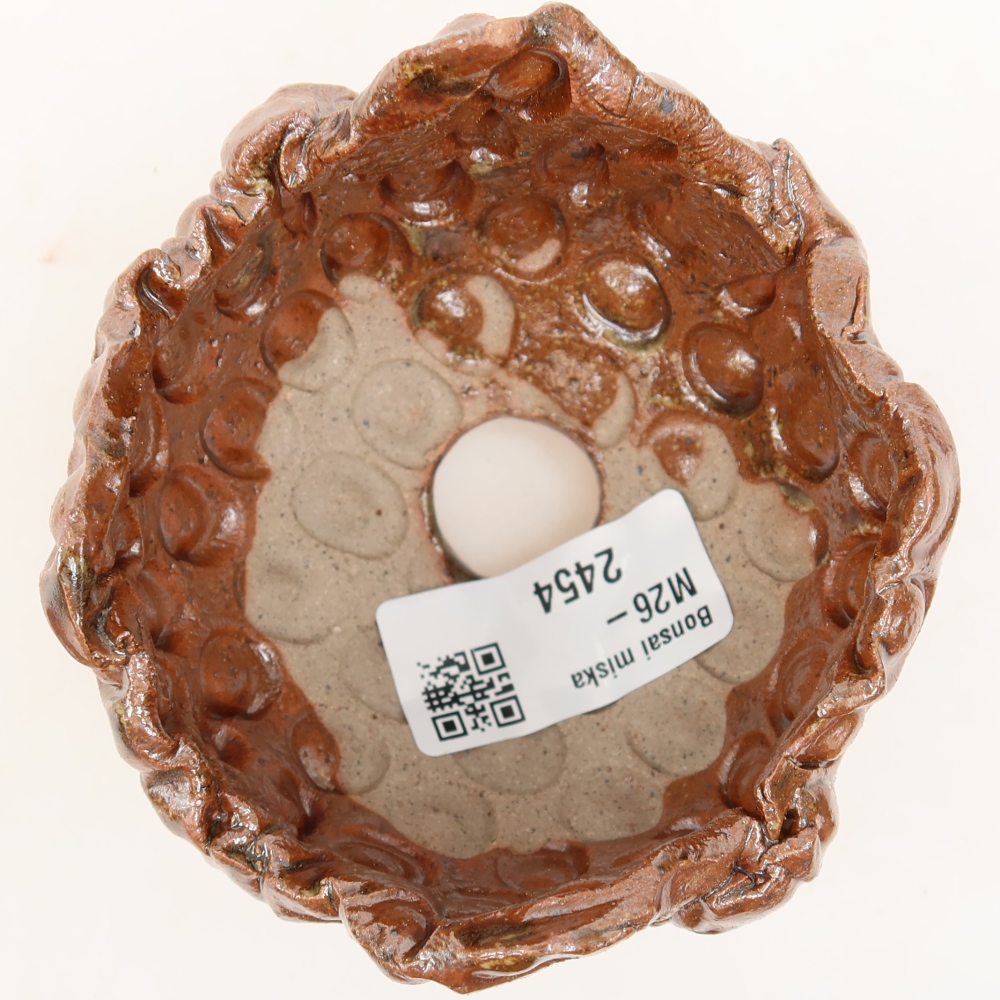 Keramikschale  8,5 x 8 x 6,5 cm, Farbe: braun