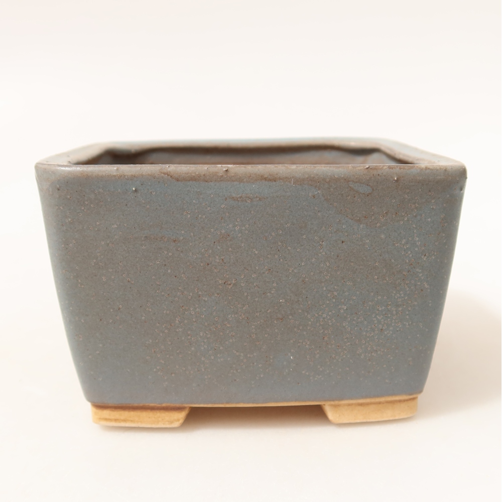 Keramik-Bonsai-Schale, 10,5 × 10,5 × 7 cm, Farbe: Blau