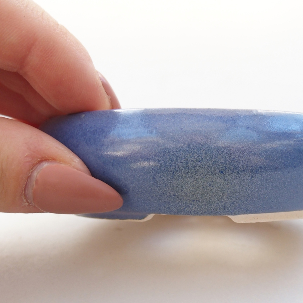 Bonsaischale aus Keramik 9 x 9 x 2,5 cm, Farbe blau