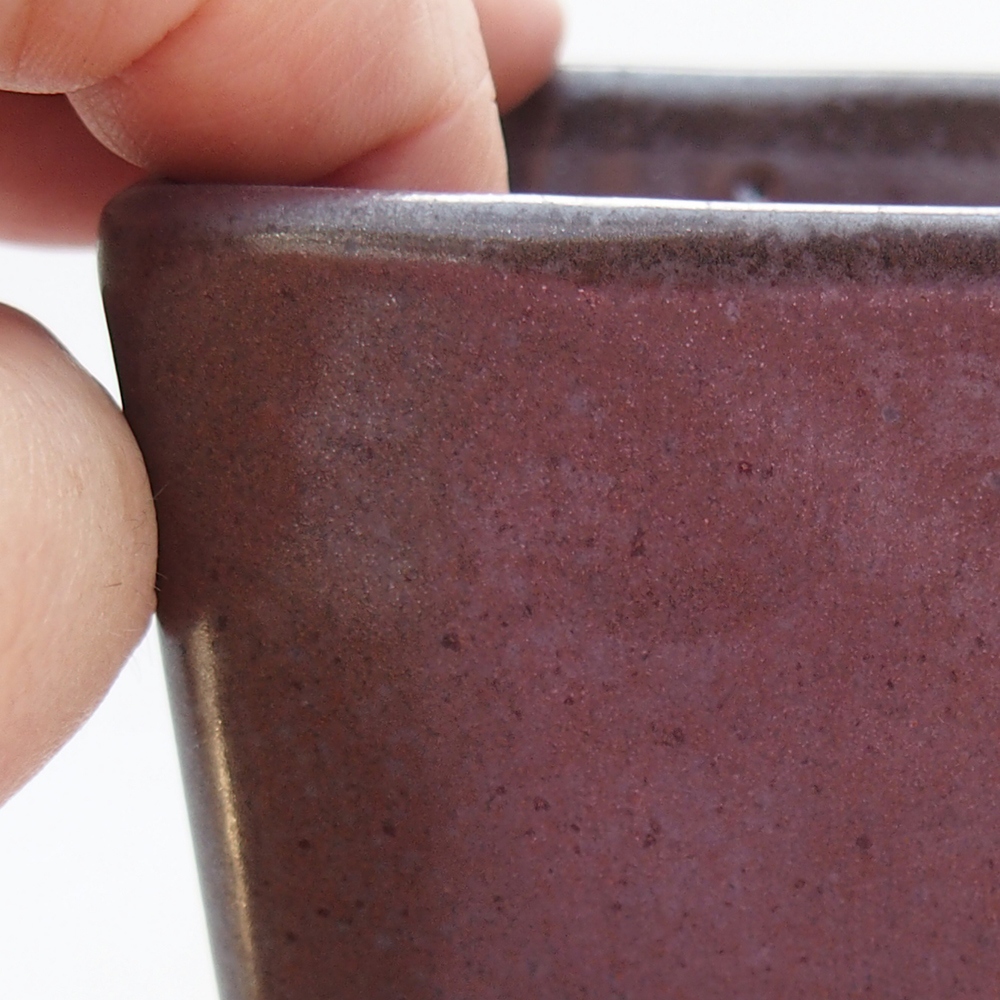 Bonsaischale aus Keramik 8,5 x 8,5 x 11 cm, braun