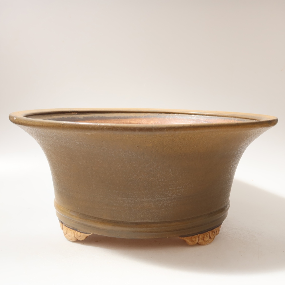 Bonsaischale aus Keramik 32 x 32 x 14 cm, braun