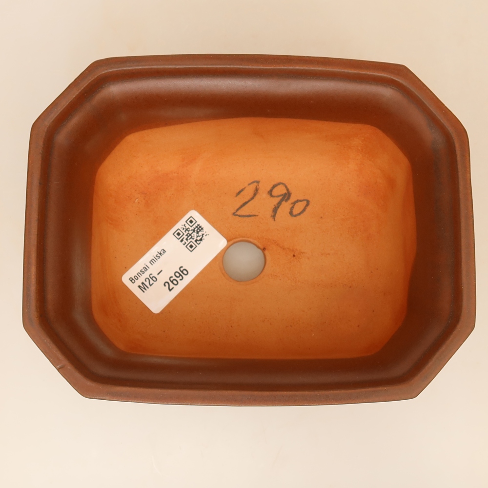 Keramikschale  15 x 12 x 7 cm, Farbe: braun