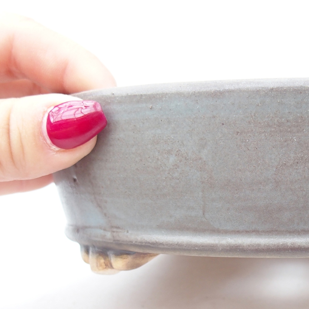 Bonsaischale aus Keramik 15 x 15 x 5 cm, Farbe blau