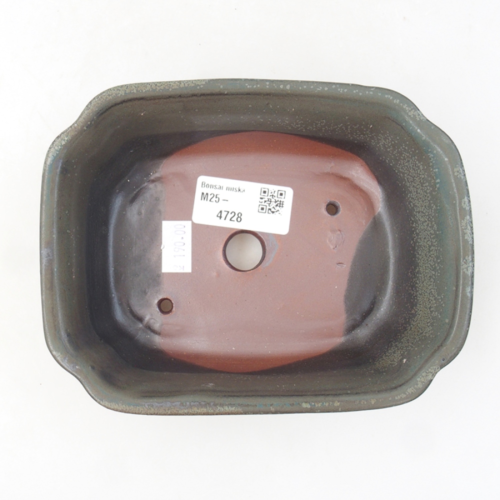 Keramik-Bonsaischale 16 x 12 x 5 cm, Farbe grau