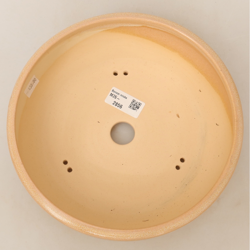 Keramik-Bonsai-Schale, 22,5 x 22,5 x 6,5 cm, Farbe: Beige