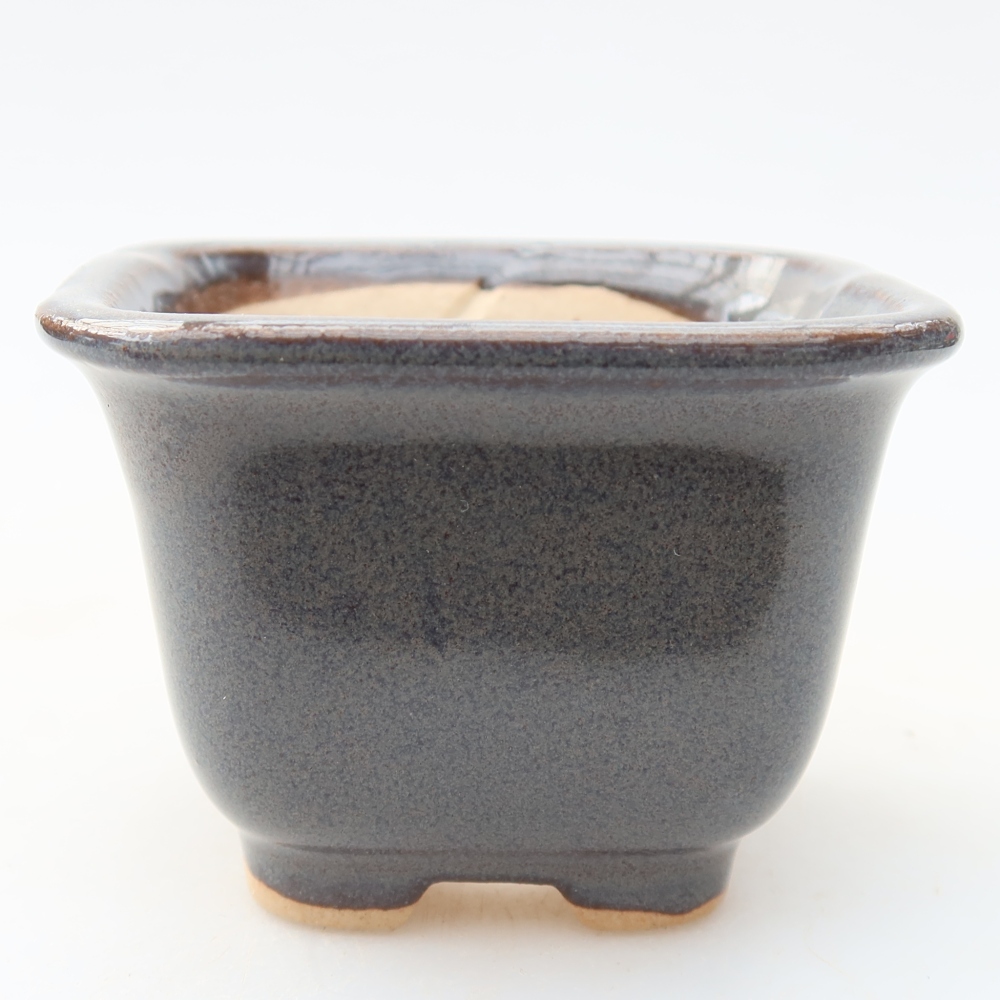 Keramik-Bonsai-Schale 6,5 x 6,5 x 5 cm, Farbe: grau