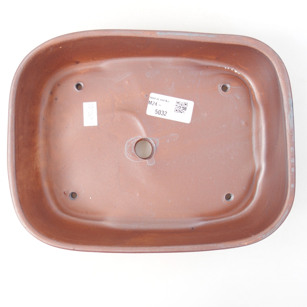 Keramik-Bonsaischale 23 x 18 x 5,5 cm, Farbe Metallische