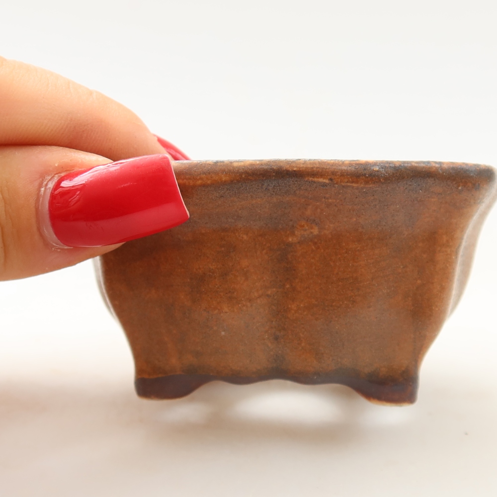 Keramik-Bonsai-Schale 7 x 7 x 3,5 cm, Farbe: Rosa