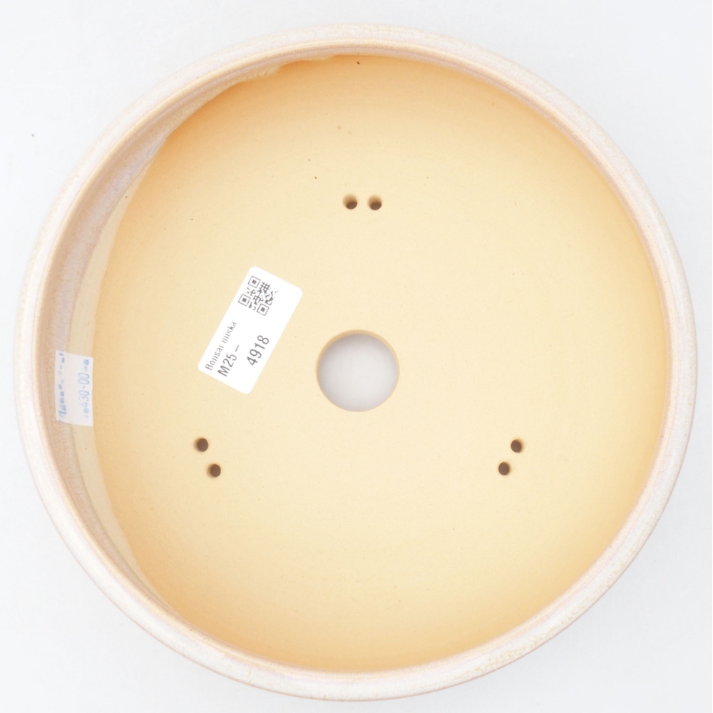 Keramik-Bonsaischale 20 x 20 x 5,5 cm, Farbe Beige