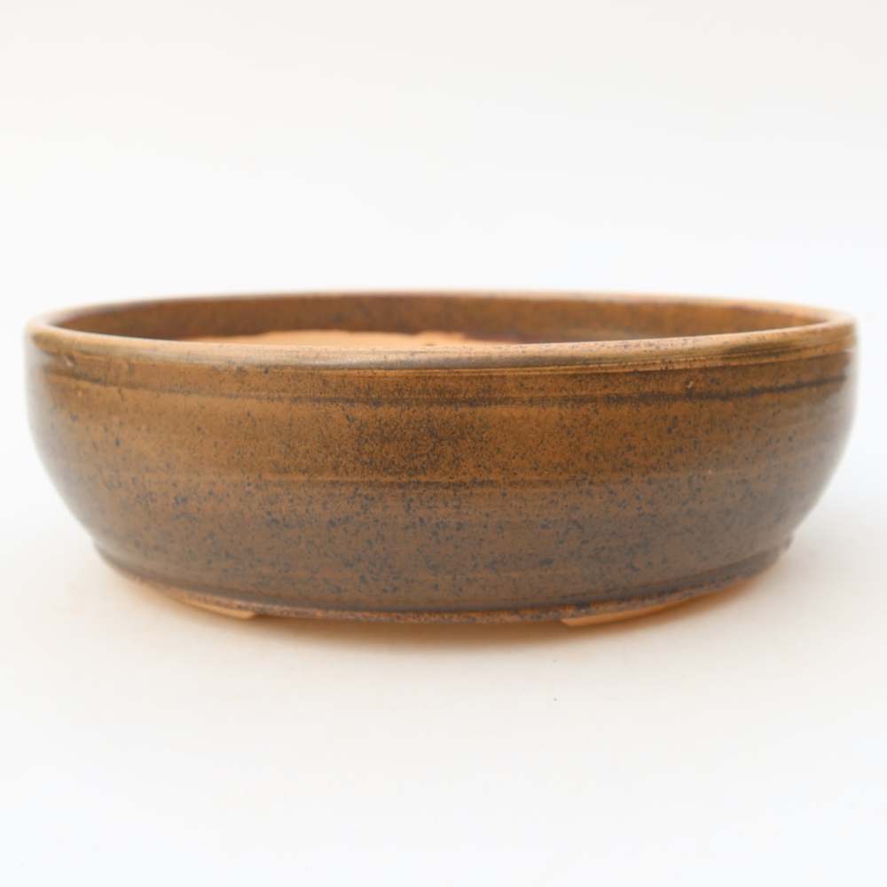 Keramik-Bonsai-Schale 19 x 19 x 5,5 cm, Farbe: braun