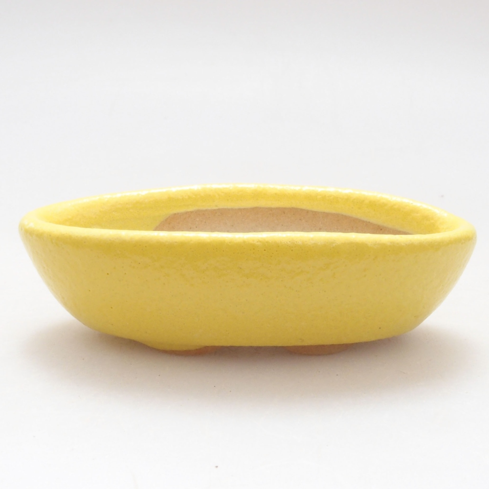 Keramik Bonsai Schale 6,5 x 3,5 x 2 cm, gelb