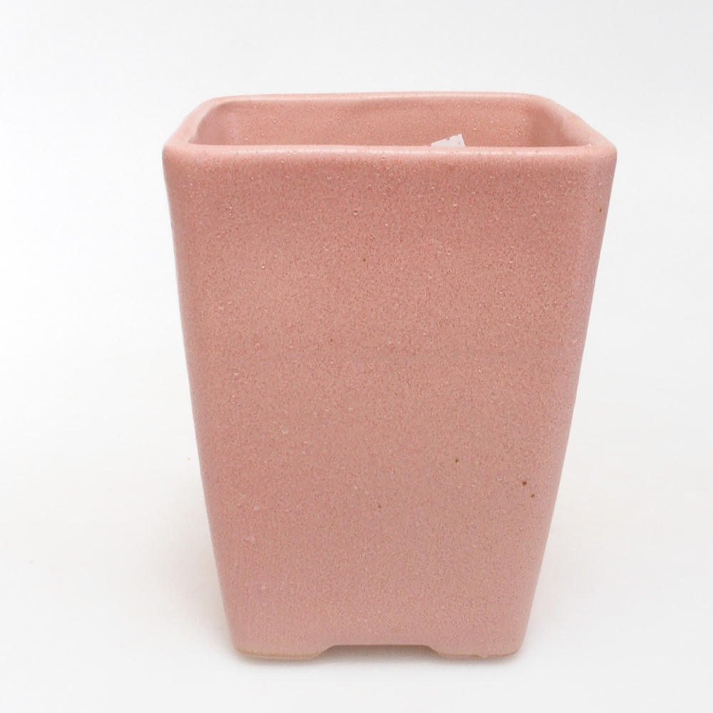 Keramik-Bonsaischale 8,5 x 8,5 x 11 cm, Farbe rosa