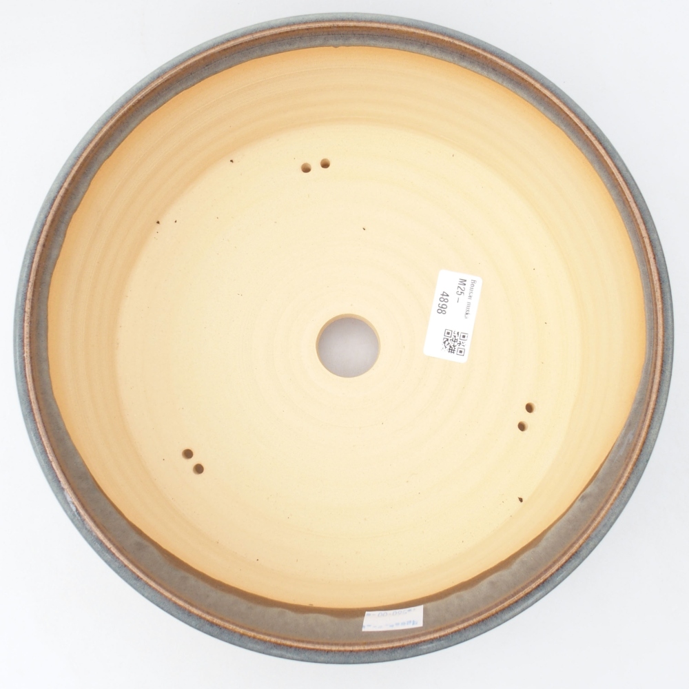 Keramik-Bonsaischale 25,5 x 25,5 x 8 cm, Farbe grau