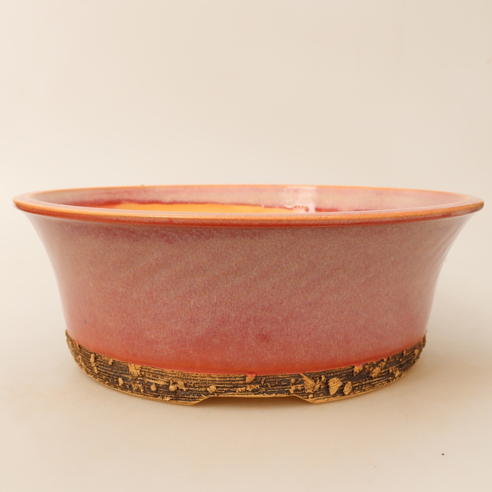Keramik-Bonsai-Schale 27 x 27 x 9 cm, Farbe: Rosa