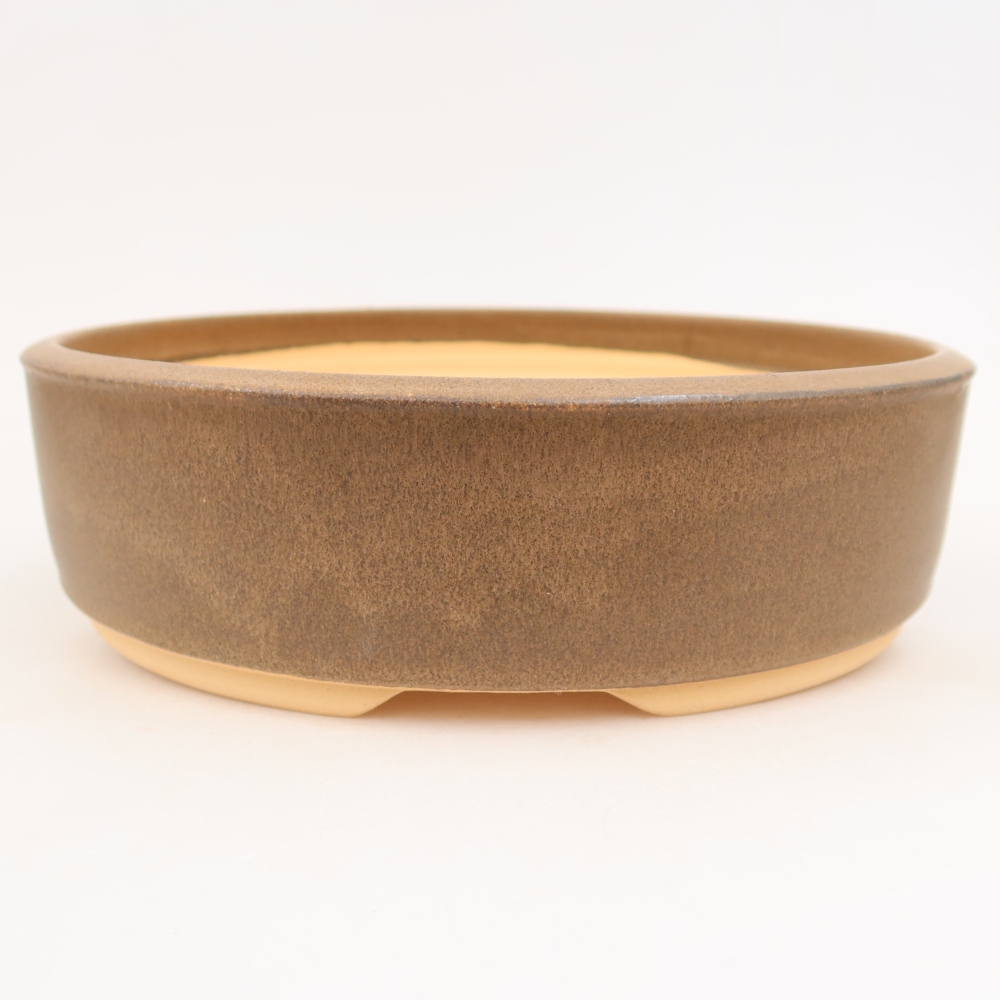 Keramik-Bonsai-Schale 26 x 26 x 7 cm, Farbe: braun