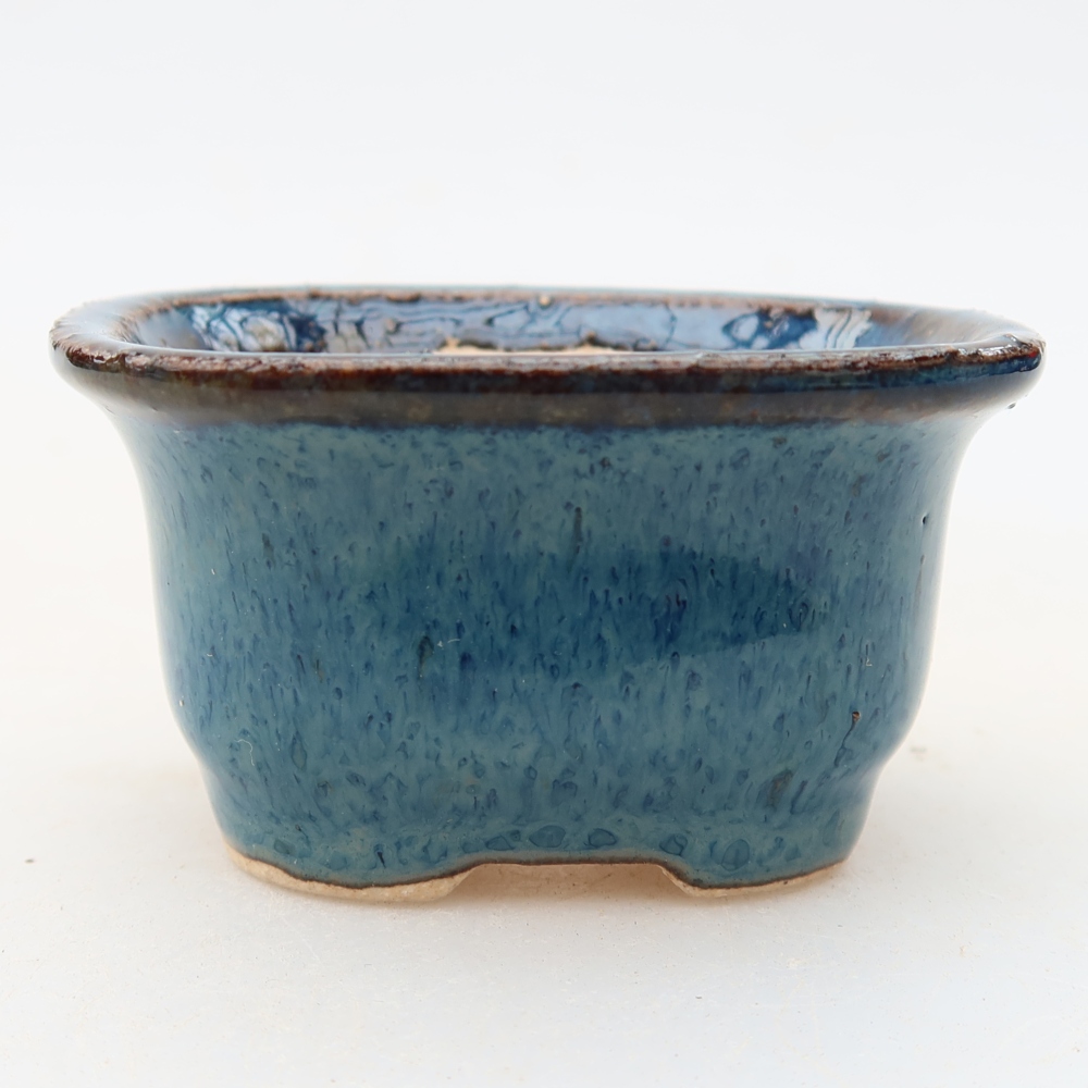 Keramik-Bonsai-Schale 6 x 5 x 3,5 cm, Farbe: Blau