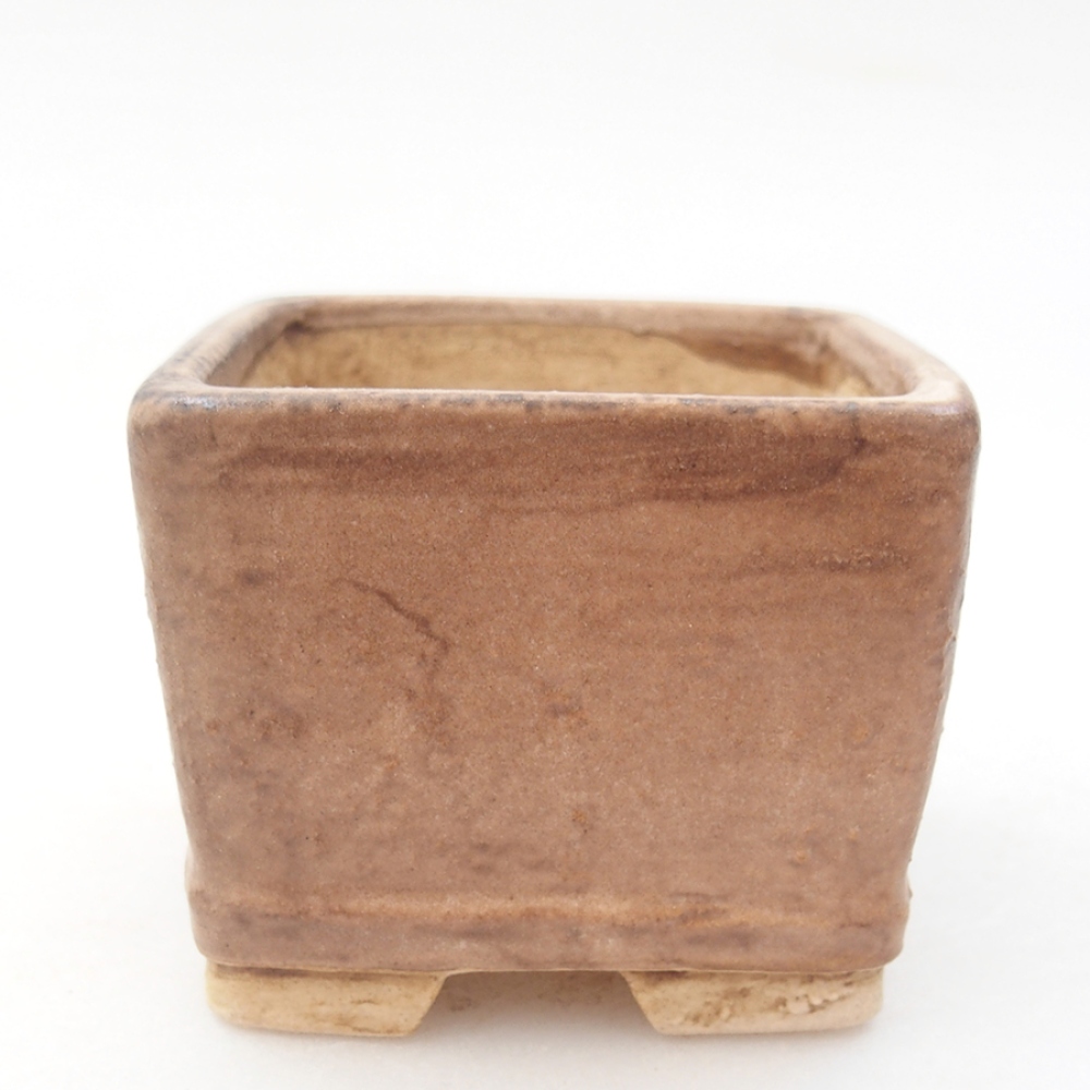 Bonsaischale aus Keramik 6 x 6 x 4,5 cm, Rose Farbe