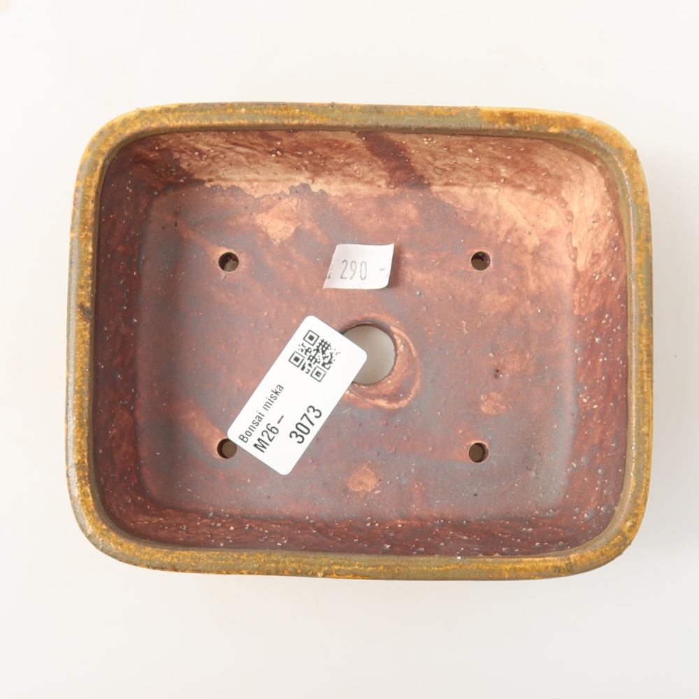 Bonsaischale aus Keramik 14 x 11,5 x 4,5 cm, braun
