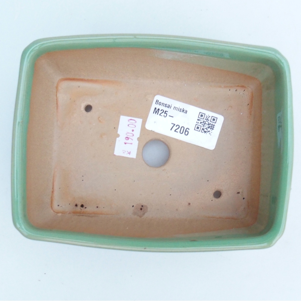 Bonsaischale aus Keramik 13 x 10 x 5 cm, grün
