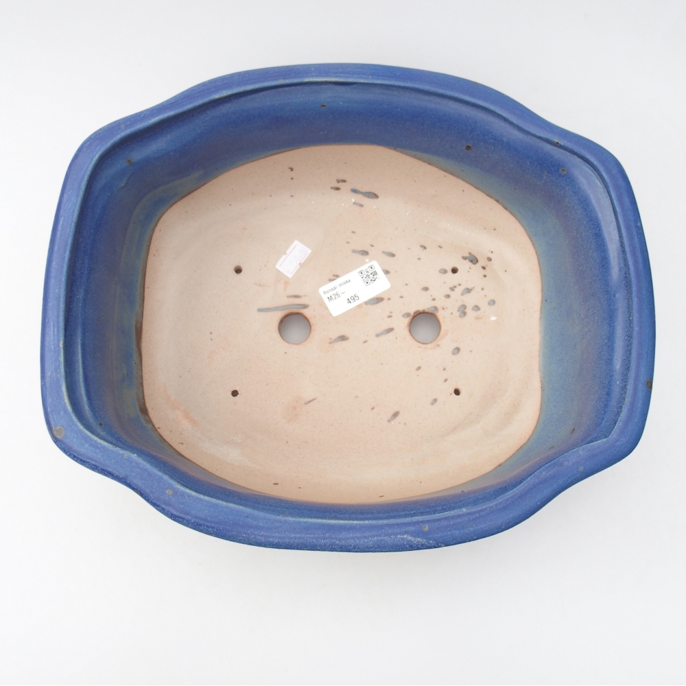 Bonsaischale aus Keramik 30 x 25 x 10 cm, Farbe blau