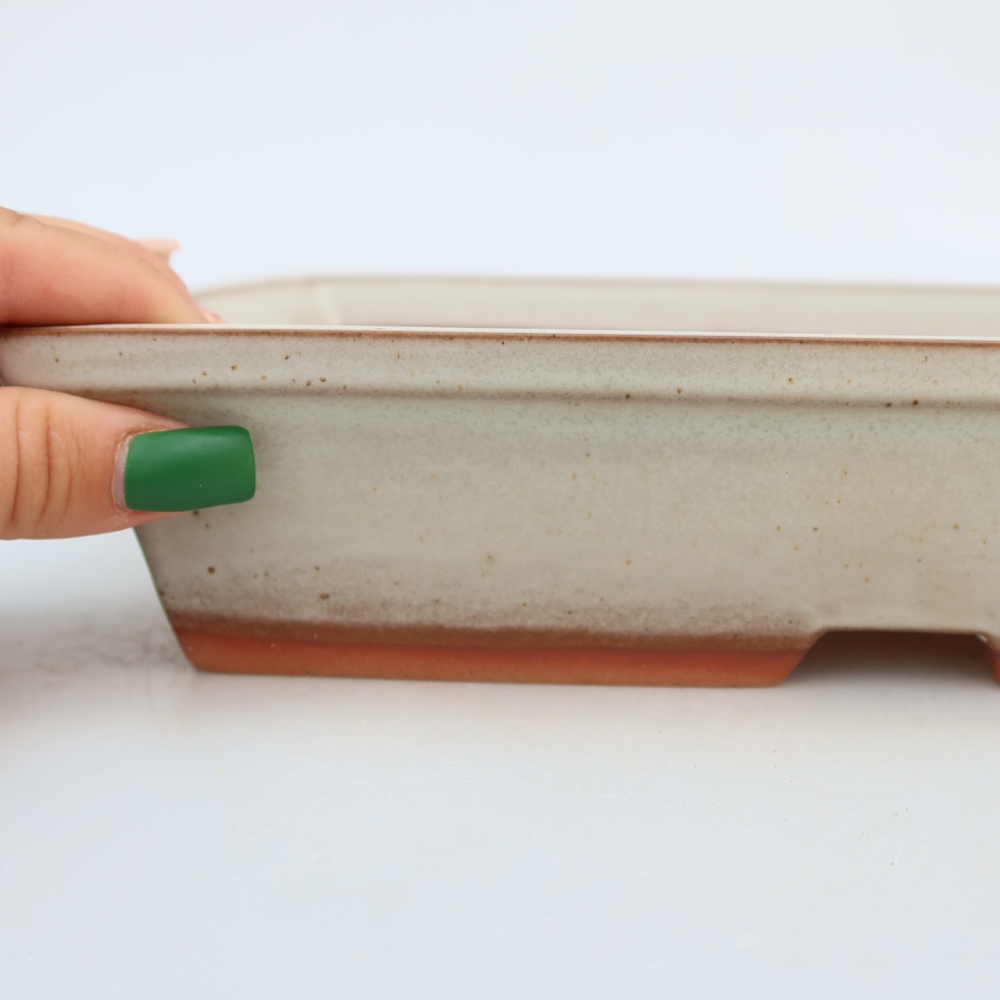 Keramikschale  26 x 19,5 x 5,5 cm, Farbe: Beige