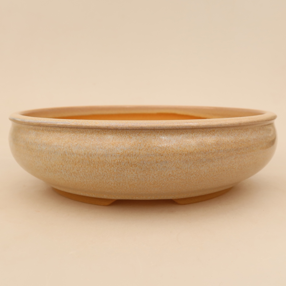 Keramik-Bonsai-Schale 23 x 23 x 6,5 cm, Farbe: Beige