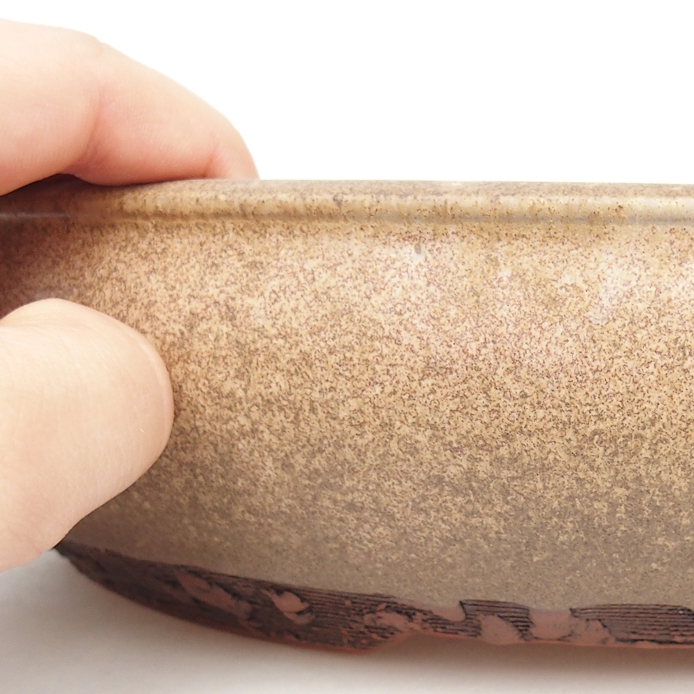 Bonsaischale aus Keramik 24 x 24 x 6 cm, braun
