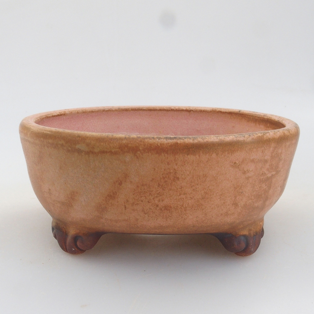 Bonsaischale aus Keramik 10,5 x 10,5 x 4,5 cm, Farbe rosa