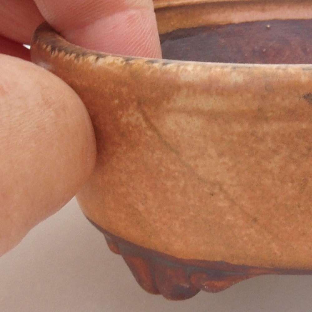 Bonsaischale aus Keramik 9 x 8 x 3,5 cm, Farbe rosa