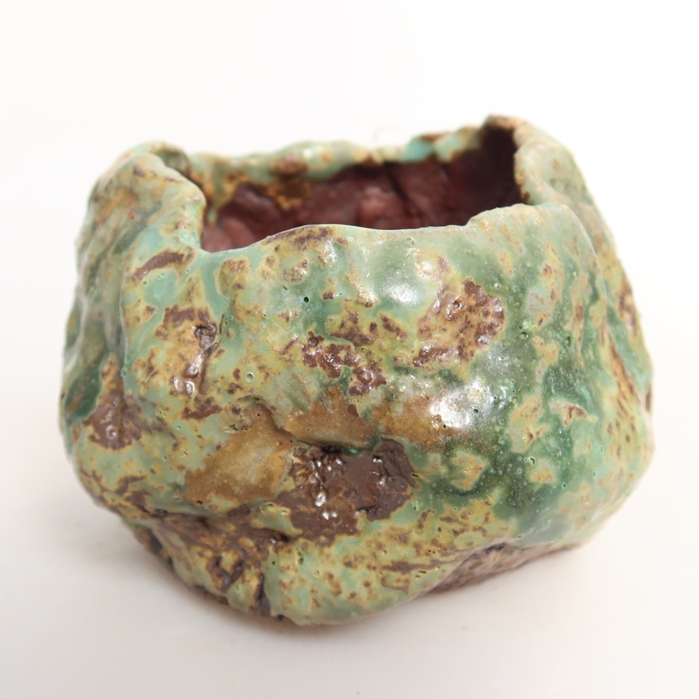 Keramikschale  7,5 x 6,5 x 6,5 cm, Farbe: grün