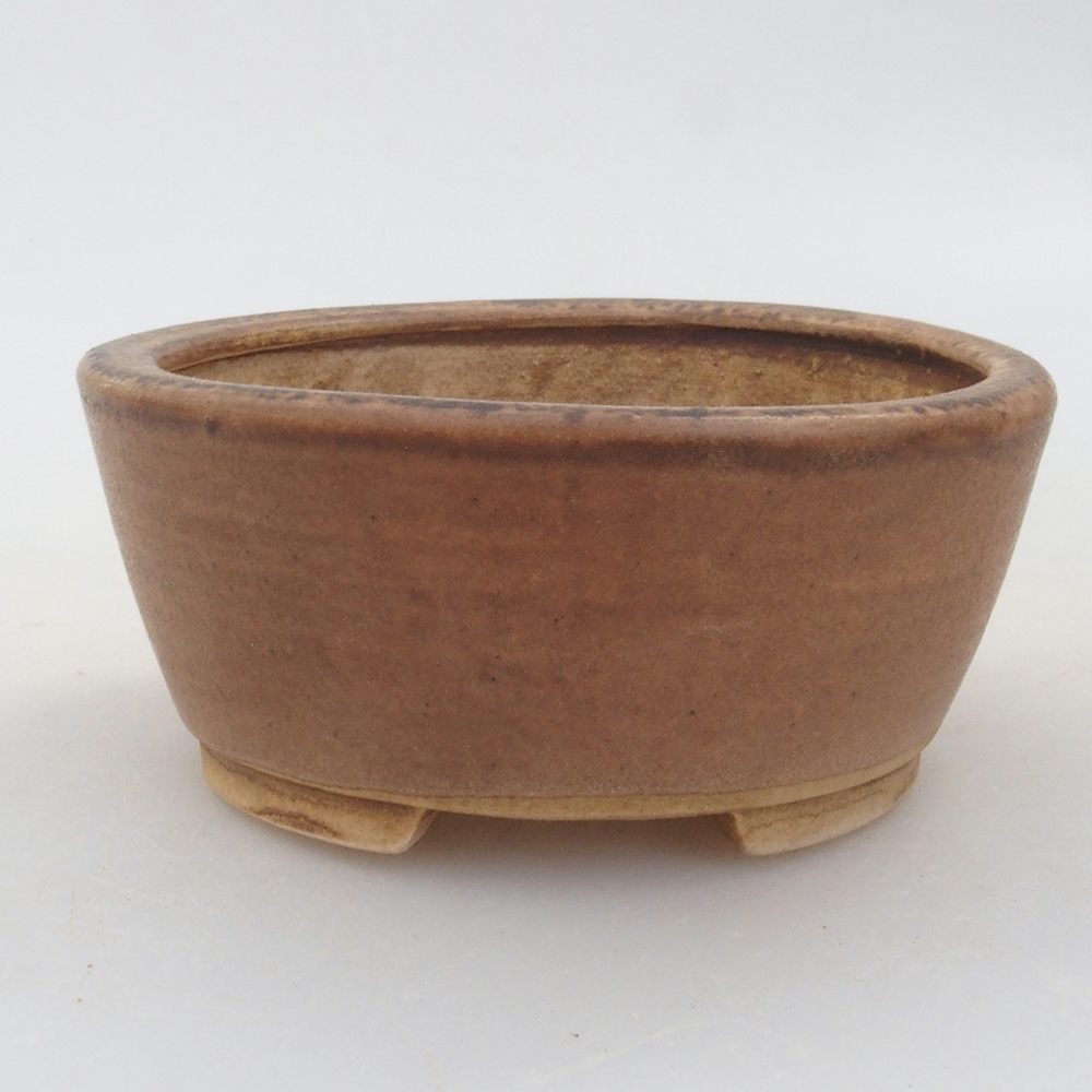Bonsaischale aus Keramik 10,5 x 9 x 4 cm, Farbe braun