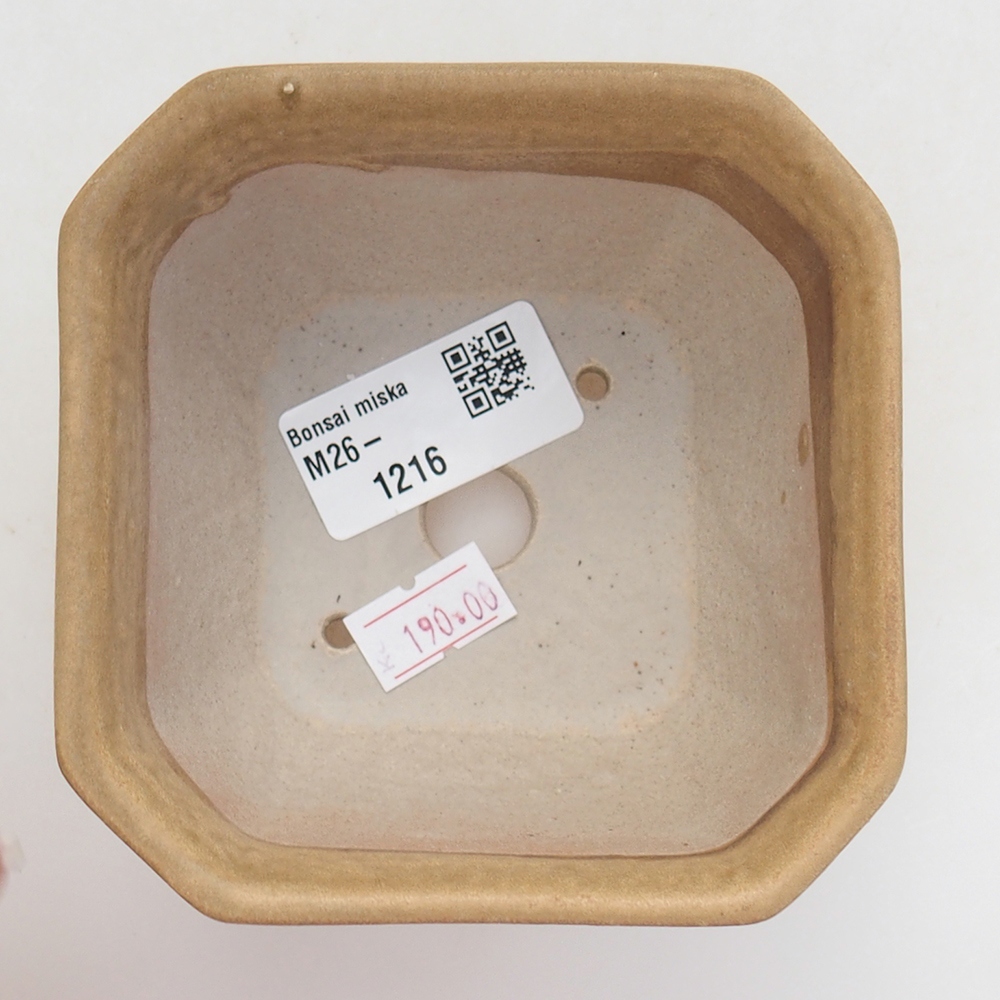 Bonsaischale aus Keramik 10 x 10 x 6 cm, braun