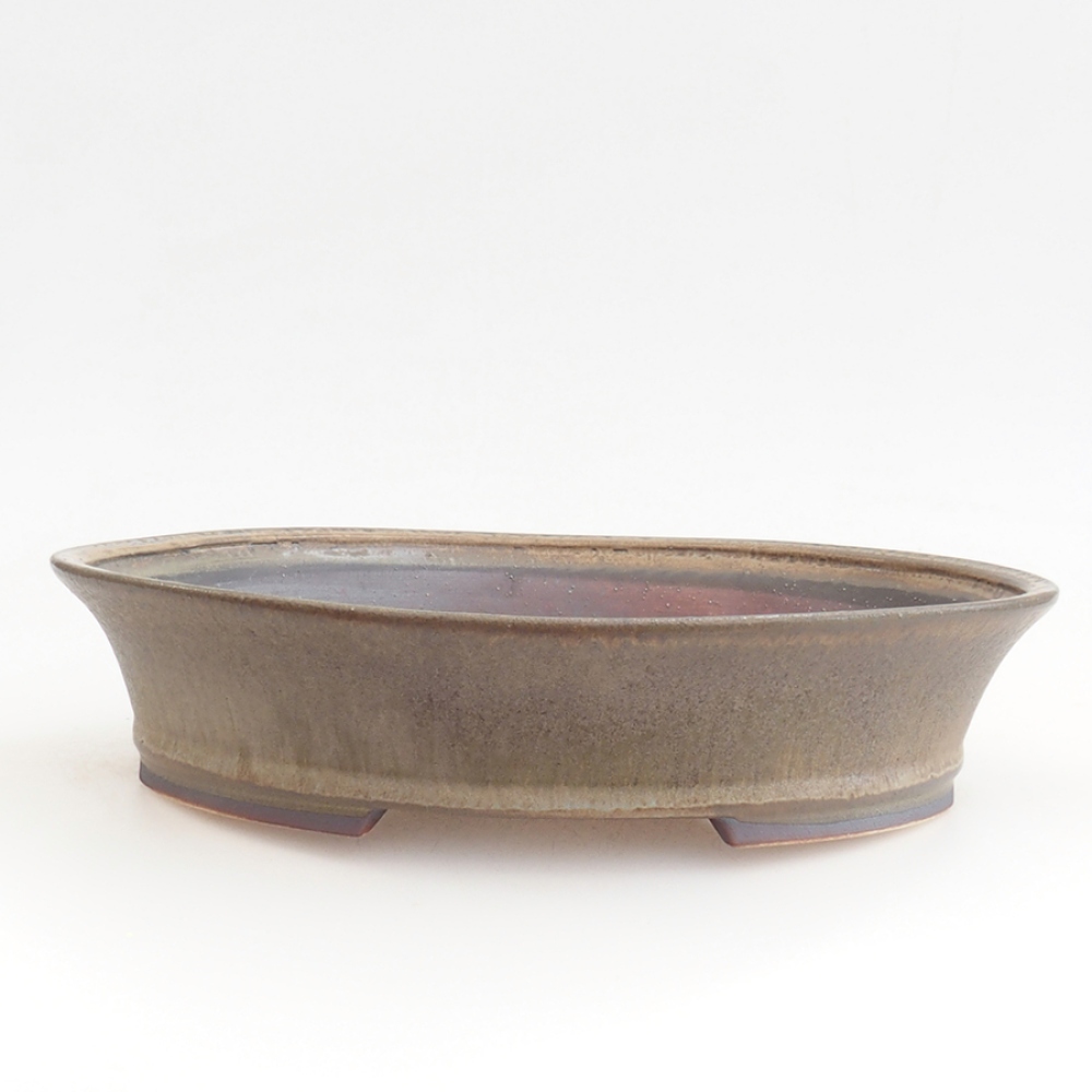 Bonsaischale aus Keramik 27 x 24 x 6 cm, braun