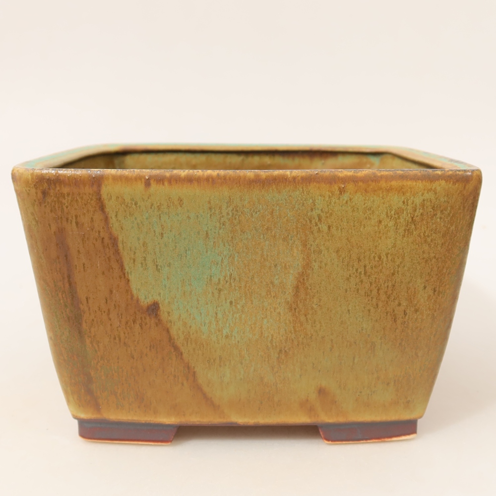 Bonsaischale aus Keramik 16 x 16 x 10 cm, grün