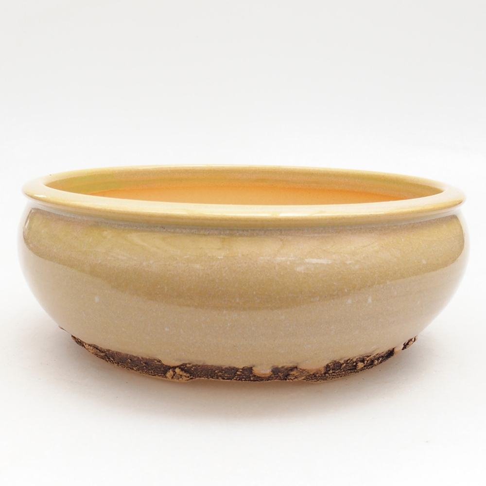 Keramik-Bonsai-Schale 18,5 x 18,5 x 6,5 cm, Farbe grün
