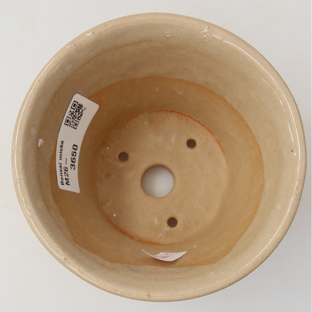 Keramik-Bonsai-Schale 11 x 11 x 7 cm, Farbe: Beige