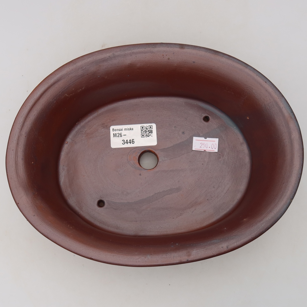 Keramik-Bonsai-Schale 22,5 × 17,5 × 6,5 cm, metallfarben