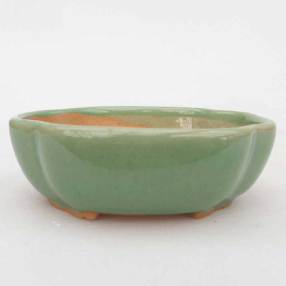 Bonsaischale aus Keramik 10,5 x 8,5 x 3,5 cm, grün