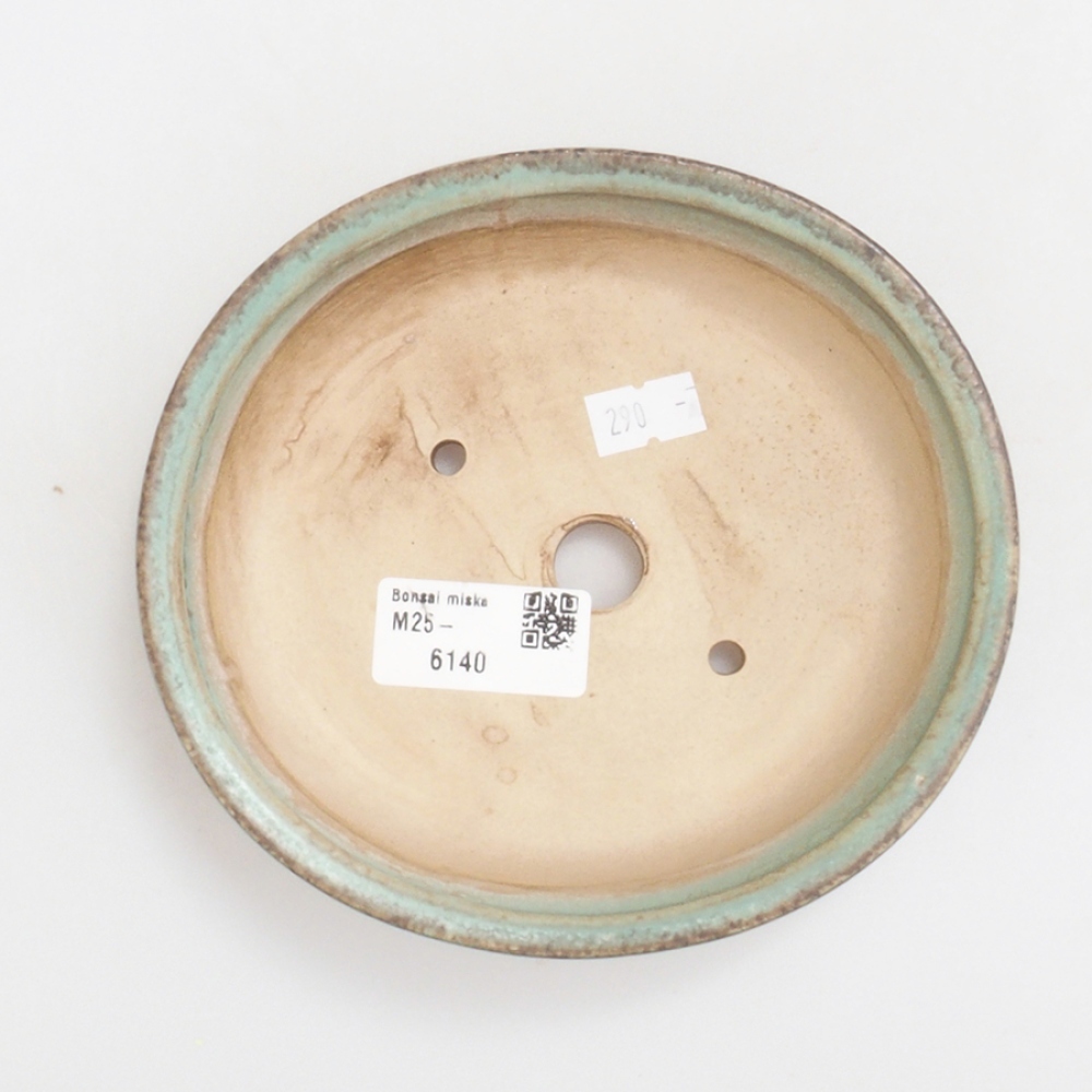 Bonsaischale aus Keramik 15 x 14 x 4 cm, Farbe Grün