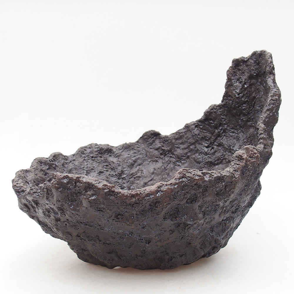 Keramikschale 24 x 22,5 x 22 cm, braun Farbe