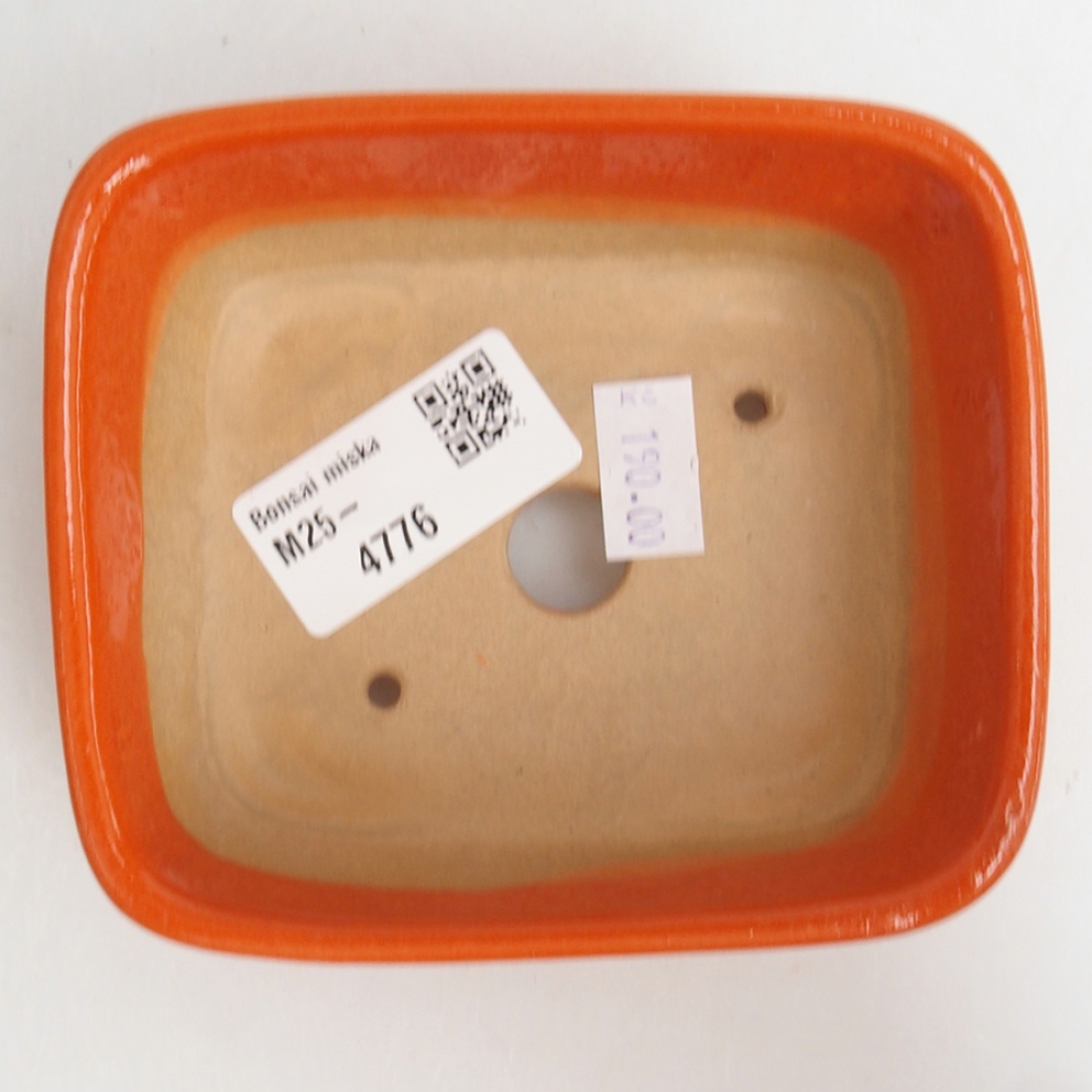 Keramik-Bonsaischale 10,5 x 9 x 4,5 cm, Farbe  Orange