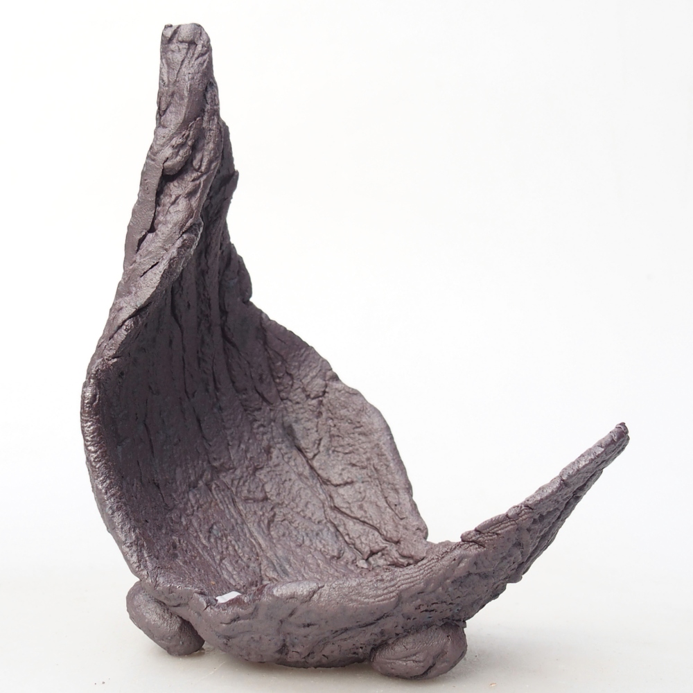 Keramikschale 9,5 x 8 x 11,5 cm , Metallic-Farbe